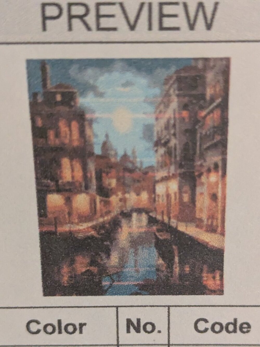 Venice paint by number 18.5 x 22 inches